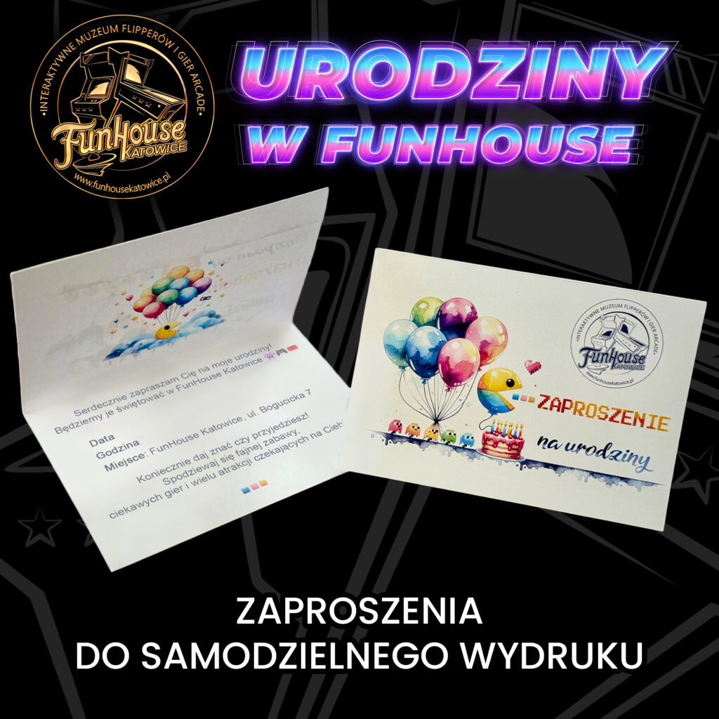 Zaproszenia - Urodziny dla nastolatka FunHouse Katowice